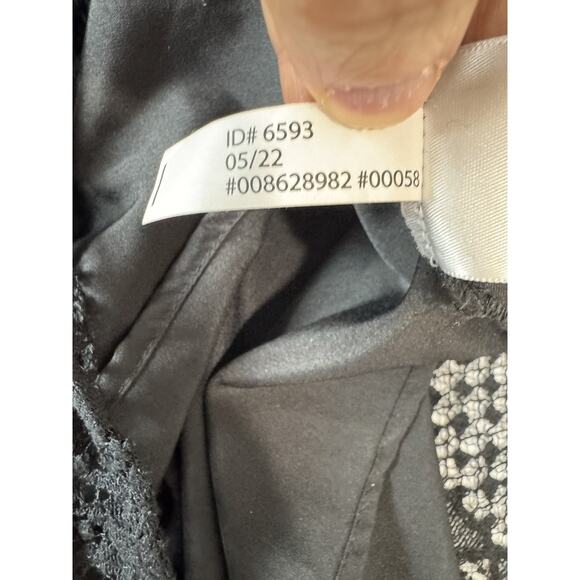 Goth Whimsigoth Witchy Lace Grunge Black Express Mock Neck Ruffle Top Medium - Picture 7 of 9